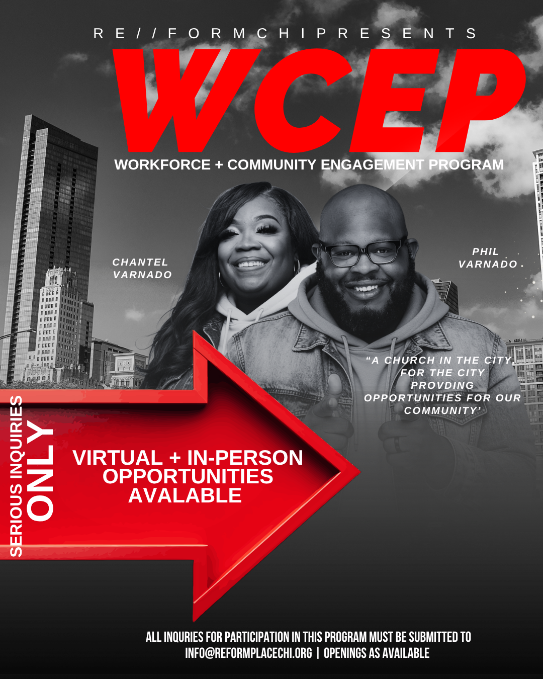 WCEP — Workforce + Community Engagement Program with Pastor Phil and Prophet Dr. Chantel Varnado